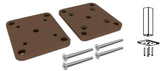 Alumawood Terrain Colour 65x65mm post base plate set POWDER COATED ALUMINIUM